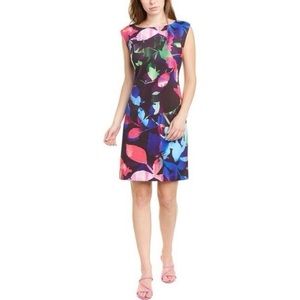 Trina Turk Floral Sleeveless Dress, Bright Multicolor, size 14